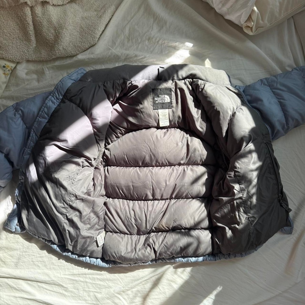 The North Face Light Blue Puffer Jacket Size S - Picture 3 of 4